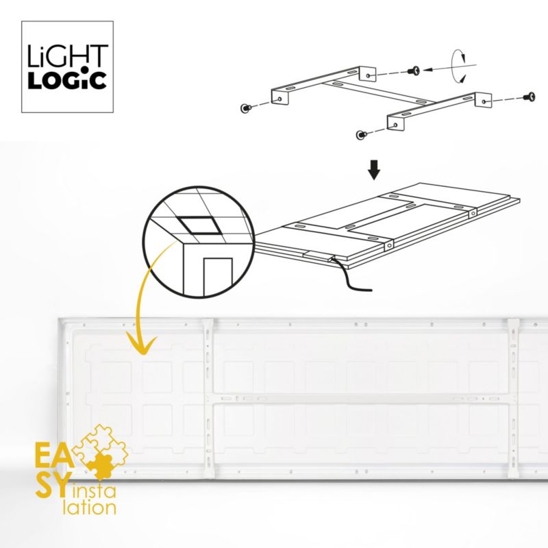 Panel  LightLogic natynkowy  LL 48W 30x120 W 67064 sufitowy biały 4000K prostokątny 1 szt.