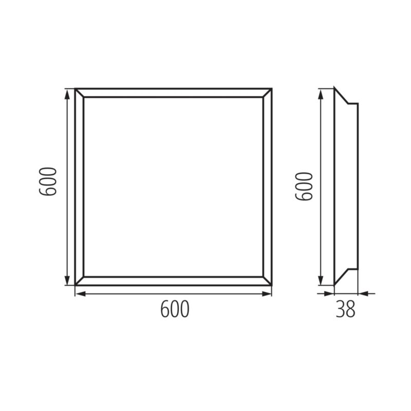 Panel LightLogic natynkowy LL 48W 60x60 W 67062 sufitowy biały kwadratowy 1szt.