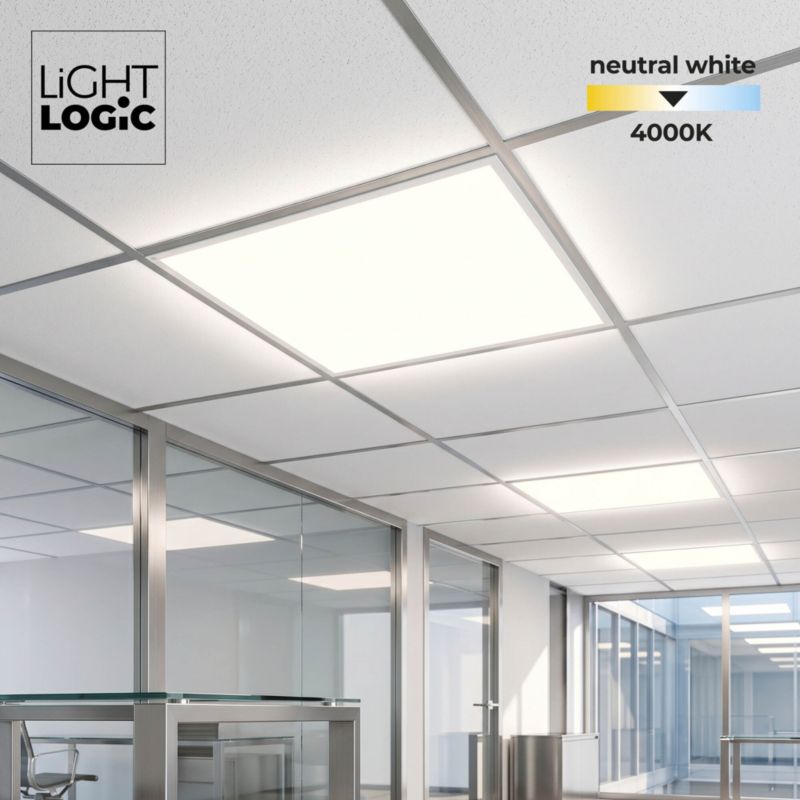 Panel LightLogic natynkowy LL 48W 60x60 W 67062 sufitowy biały kwadratowy 1szt.