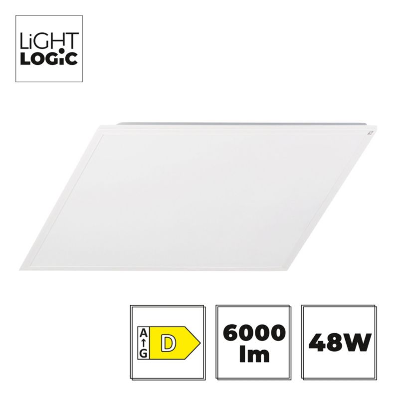Panel LightLogic natynkowy LL 48W 60x60 W 67062 sufitowy biały kwadratowy 1szt.