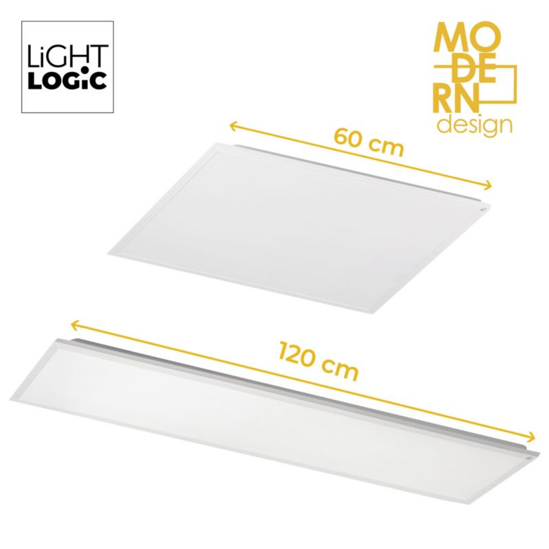 Panel LightLogic natynkowy LL 48W 60x60 W 67062 sufitowy biały kwadratowy 1szt.
