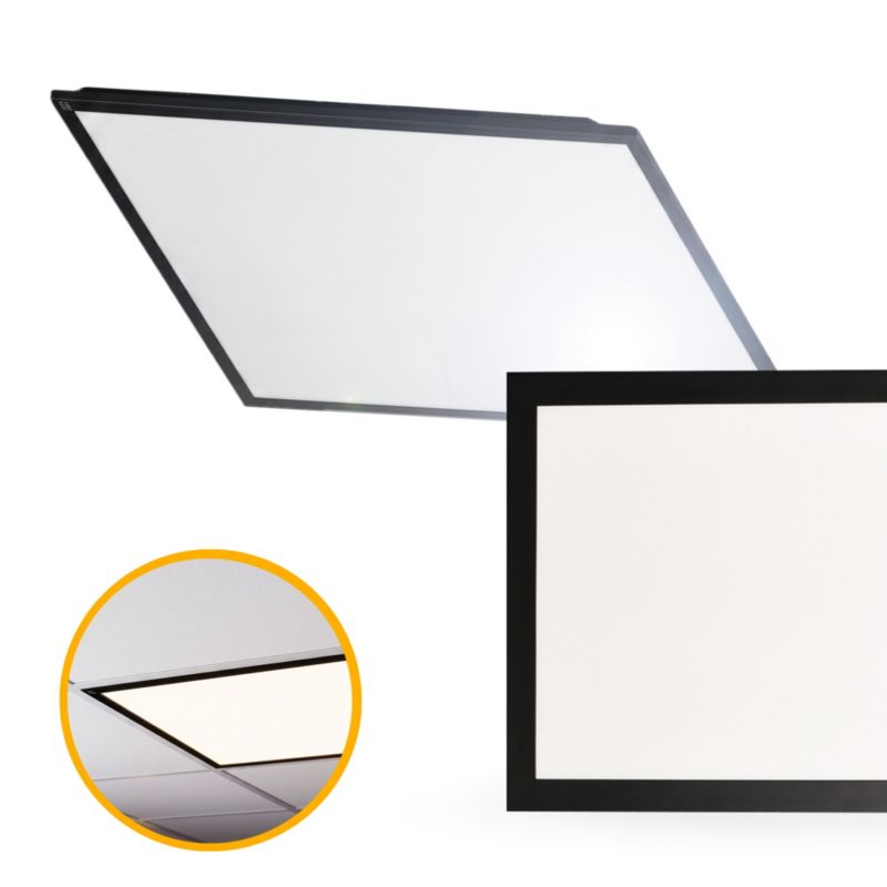 Panel LightLogic natynkowy LL PANEL 48W 60x60 B 67063 czarny kwadratowy sufitowy 4000K 48W 1szt.