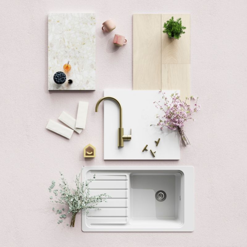 Panel maskujący do szafki wiszącej GoodHome Stevia / Garcinia 36 x 96 cm biały połysk