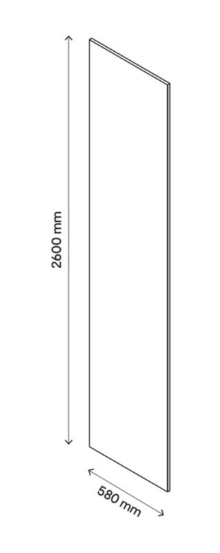 Panel maskujący GoodHome Atomia 58 x 260 cm biały