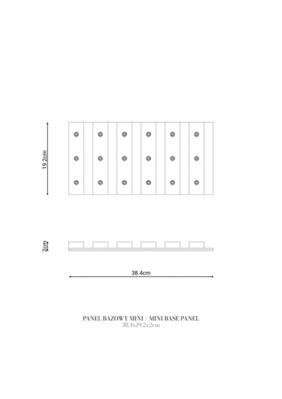 Panel mini Clickform Murso by Cezar Biały RAL9003 Mat 384x192x20mm MDF 1 szt.
