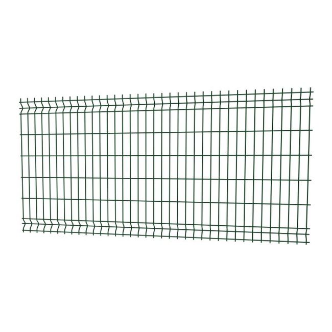 Panel ogrodzeniowy 3D 123 x 250 cm oczko 7,5 x 20 cm drut 3,2 mm ocynk zielony