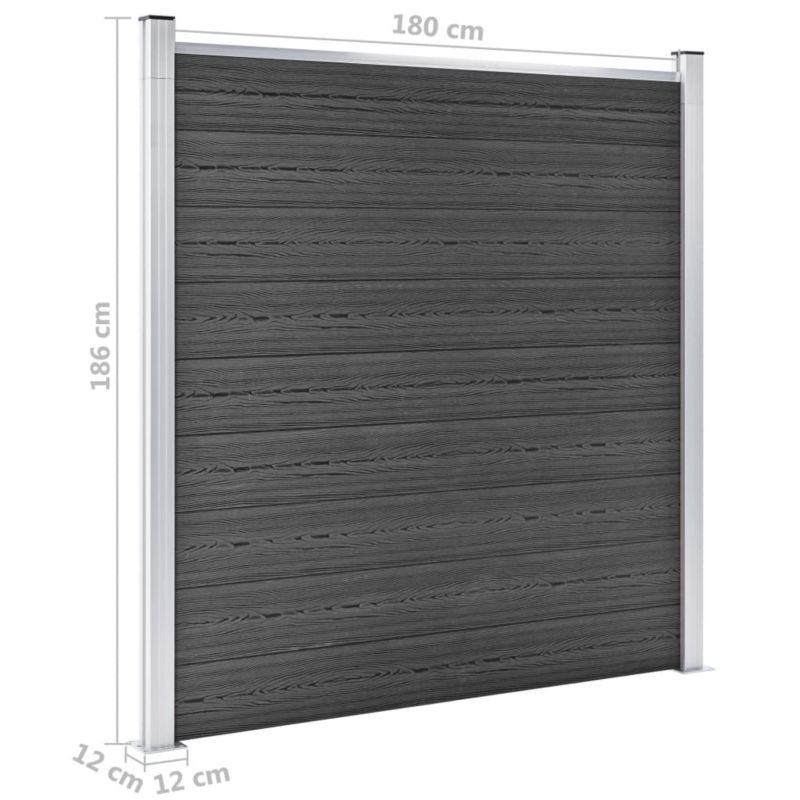 Panel ogrodzeniowy vidaxl 170 x 526 x 186 cm 3 szt