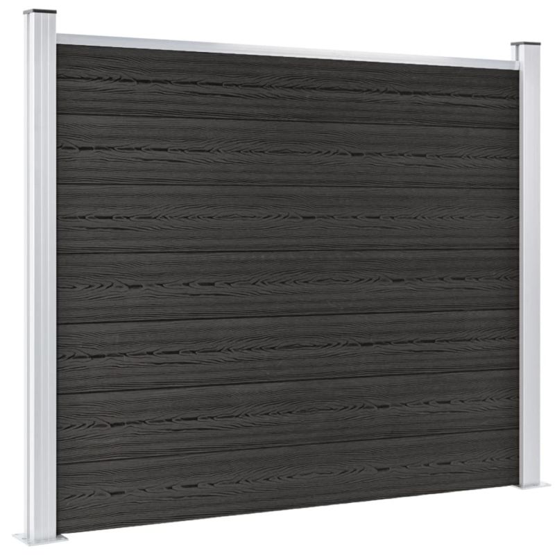 Panel ogrodzeniowy z WPC vidaXL 180x146 cm szary