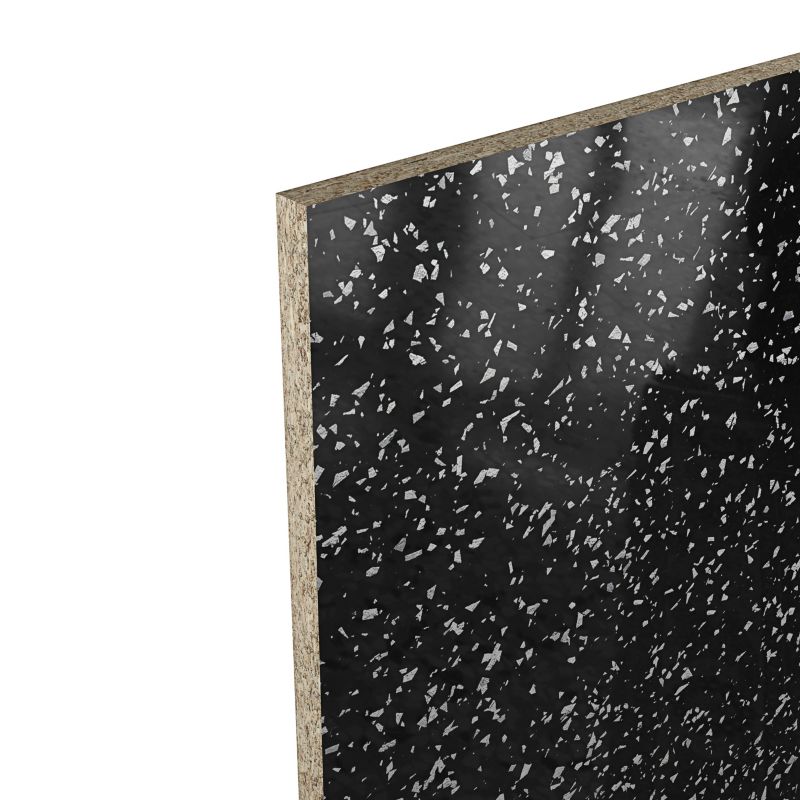 Panel przyblatowy laminowany GoodHome Berberis 0,3 x 60 x 200 cm black / white star
