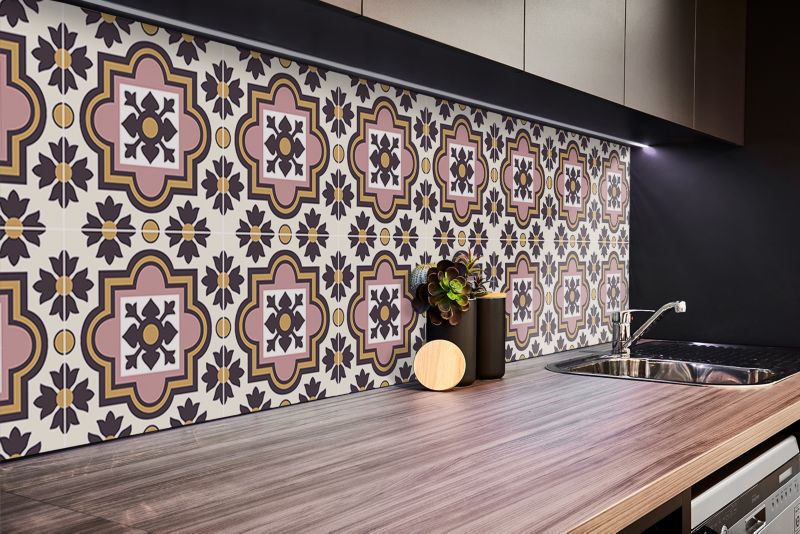 Panel samoprzylepny Tulup 100x50 cm Arabskie kwiaty 1 szt.