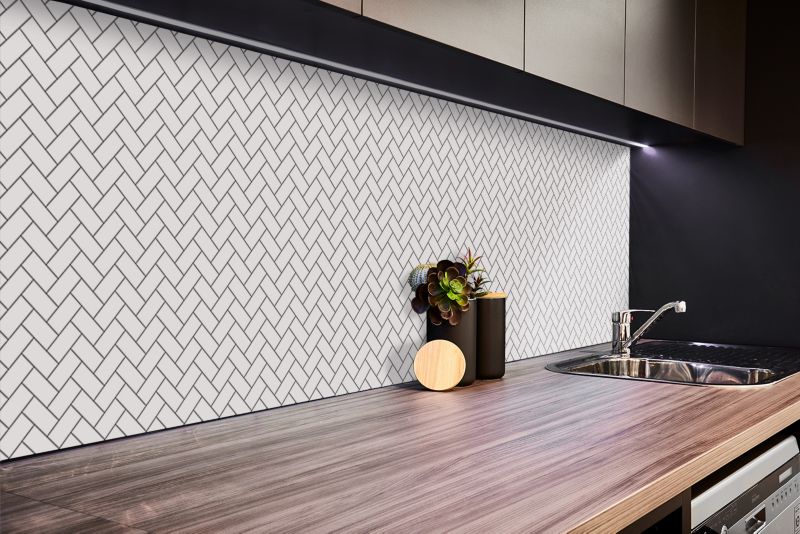 Panel samoprzylepny Tulup 100x50 cm Biała jodełka 1 szt.