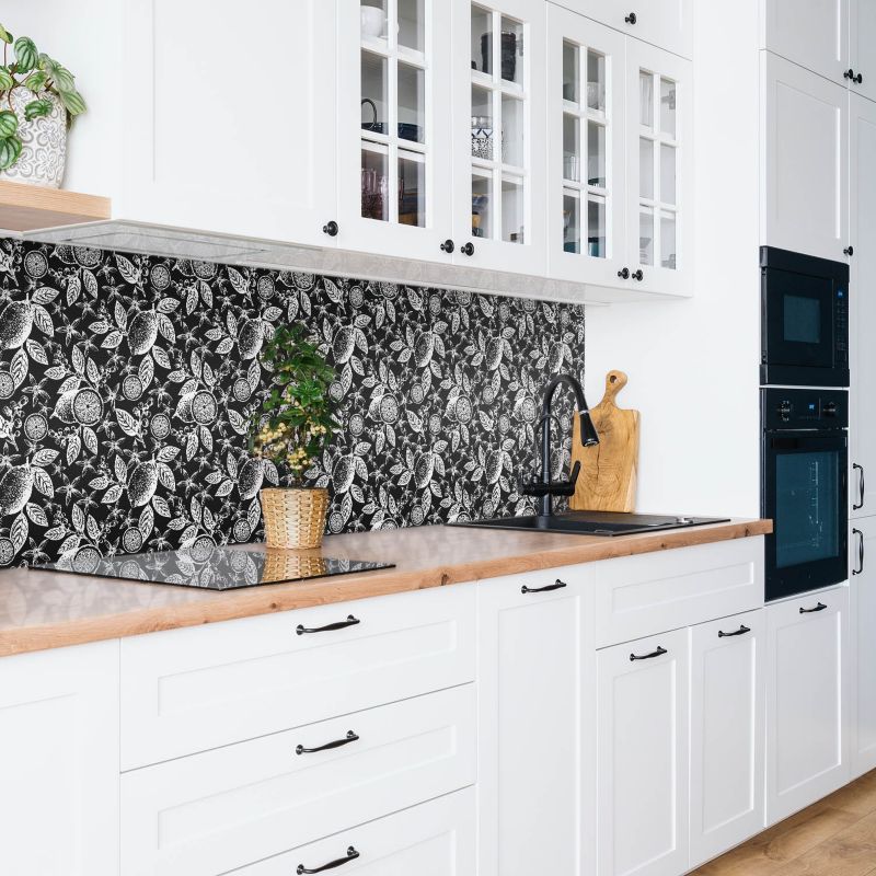 Panel samoprzylepny Tulup 100x50 cm Czarno biała abstrakcja 1 szt. II