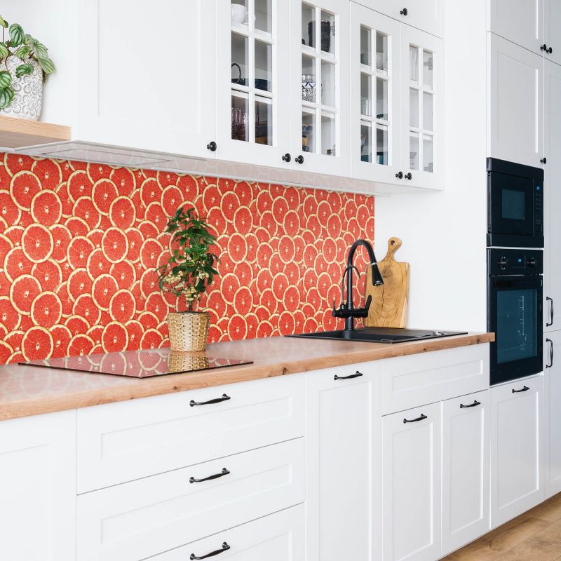 Panel samoprzylepny Tulup 100x50 cm Czerwone plastry grejpfruta 1 szt.