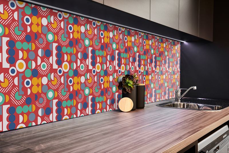 Panel samoprzylepny Tulup 100x50 cm Geometryczny wzór vintage 1 szt.