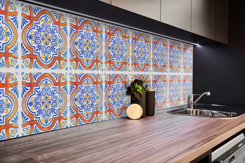 Panel samoprzylepny Tulup 100x50 cm Grafika w stylu azulejo 1 szt.
