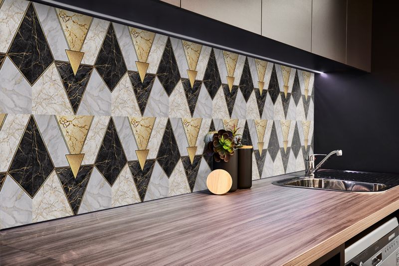 Panel samoprzylepny Tulup 100x50 cm Kamienne trójkąty 1 szt.