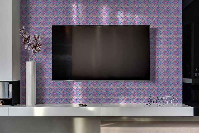 Panel samoprzylepny Tulup 100x50 cm Kolorowe rybie łuski 1 szt.
