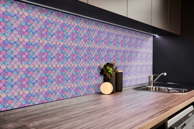 Panel samoprzylepny Tulup 100x50 cm Kolorowe rybie łuski 1 szt.