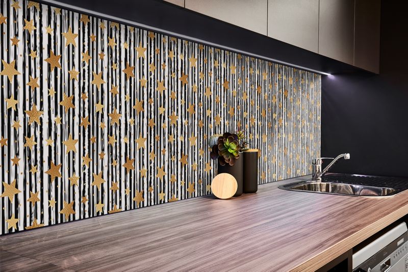 Panel samoprzylepny Tulup 100x50 cm Linie i gwiazdy 1 szt.
