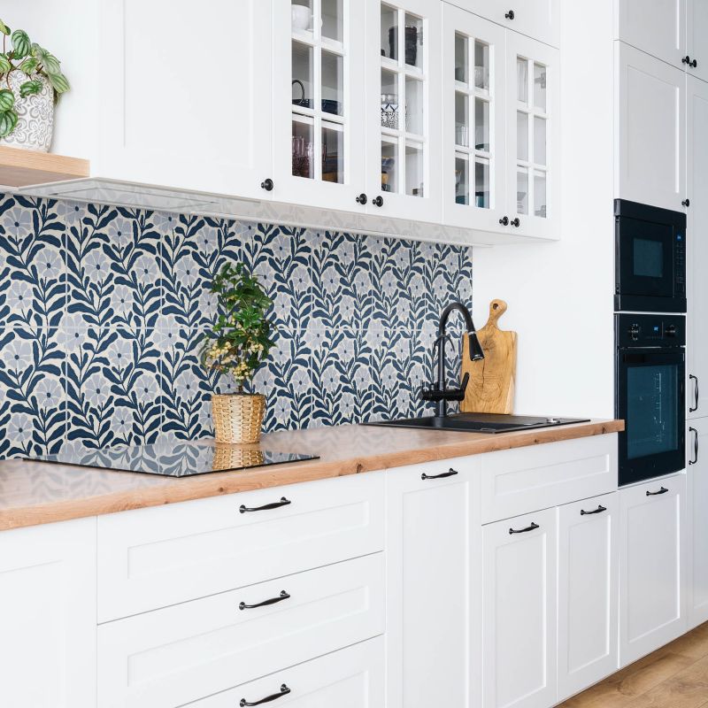 Panel samoprzylepny Tulup 100x50 cm Malowane kwiaty 1 szt. II