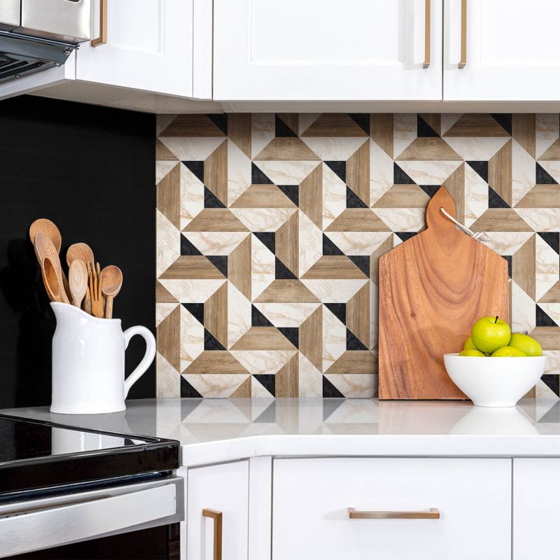 Panel samoprzylepny Tulup 100x50 cm Marmur i drewno 1 szt.
