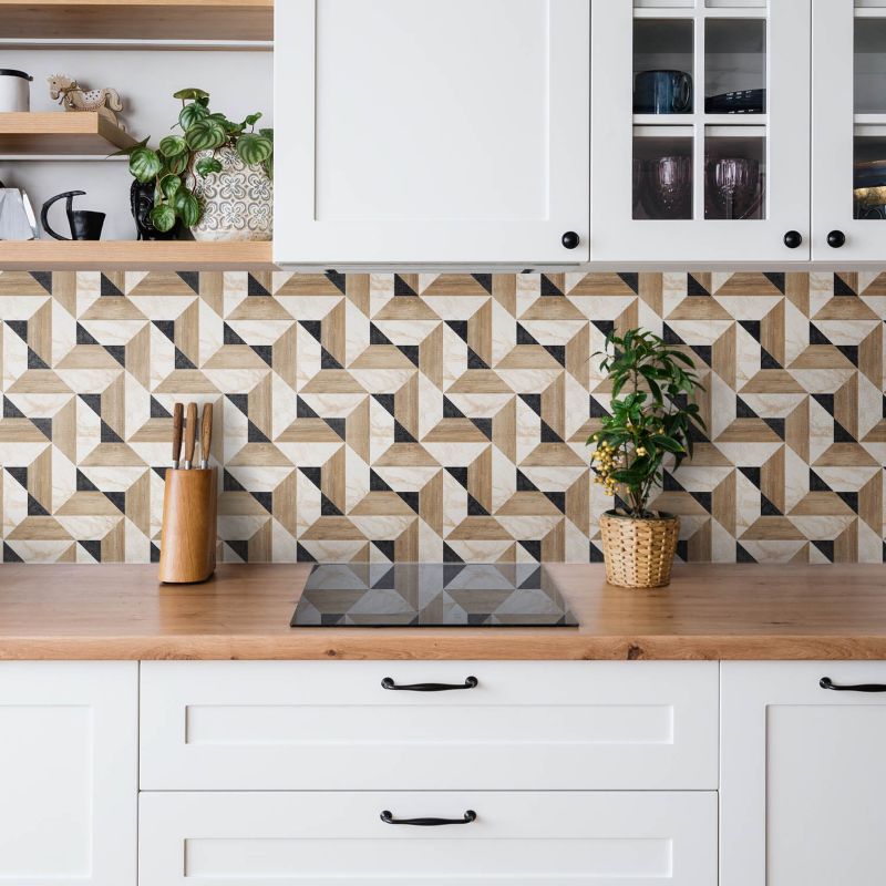 Panel samoprzylepny Tulup 100x50 cm Marmur i drewno 1 szt.