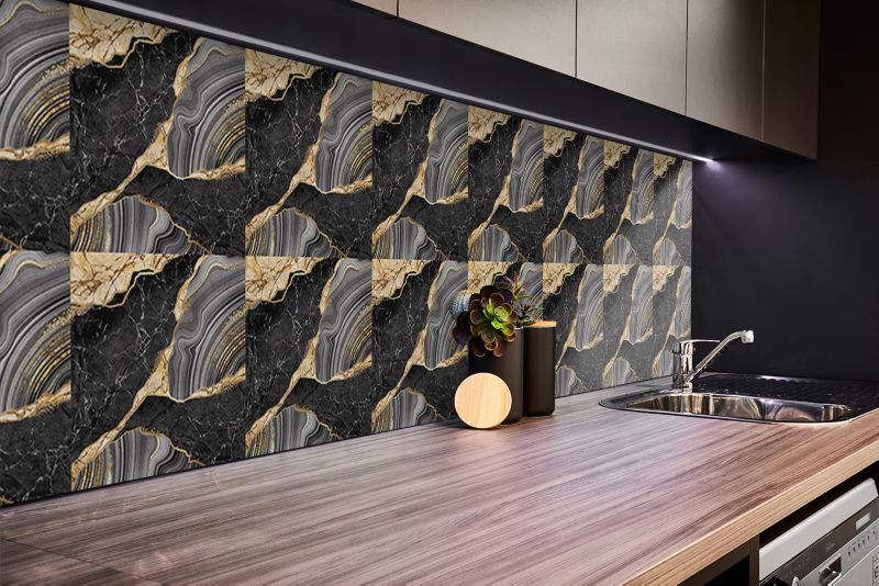 Panel samoprzylepny Tulup 100x50 cm Marmurowa mozaika 1 szt.