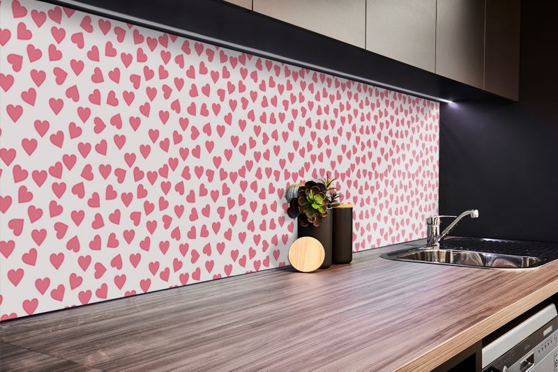 Panel samoprzylepny Tulup 100x50 cm Motyw serca 1 szt.