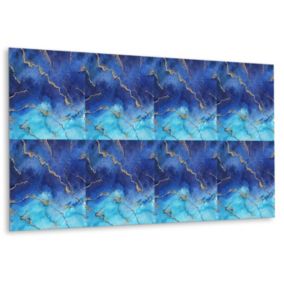 Panel samoprzylepny Tulup 100x50 cm Niebieski marmur 1 szt.