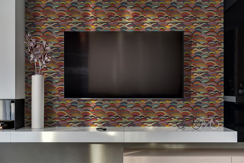 Panel samoprzylepny Tulup 100x50 cm Patchworkowe fale 1 szt.