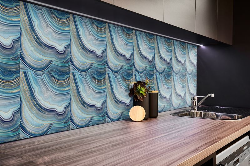 Panel samoprzylepny Tulup 100x50 cm Przekrój poprzeczny agatu 1 szt.