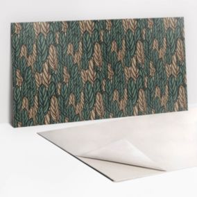 Panel samoprzylepny Tulup 100x50 cm Rysowane boho liście 1 szt.