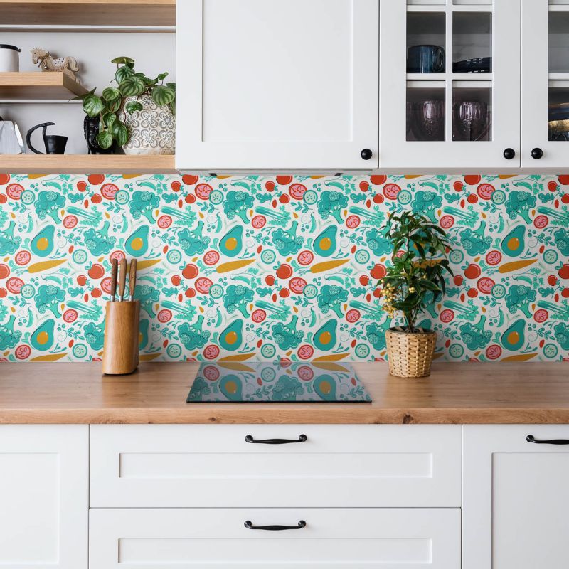 Panel samoprzylepny Tulup 100x50 cm Rysunkowe warzywa i owoce 1 szt. III