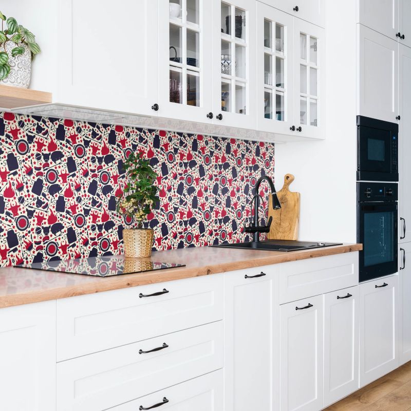 Panel samoprzylepny Tulup 100x50 cm Rysunkowy grill 1 szt. II