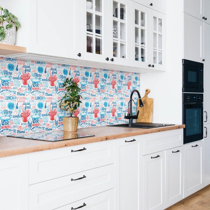 Panel samoprzylepny Tulup 100x50 cm Rysunkowy motyw jedzenia 1 szt. III