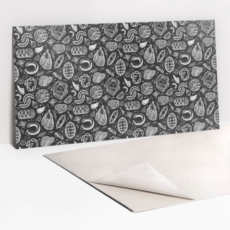 Panel samoprzylepny Tulup 100x50 cm Rysunkowy motyw jedzenia 1 szt. II