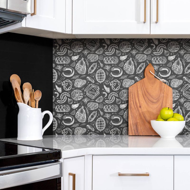 Panel samoprzylepny Tulup 100x50 cm Rysunkowy motyw jedzenia 1 szt. II