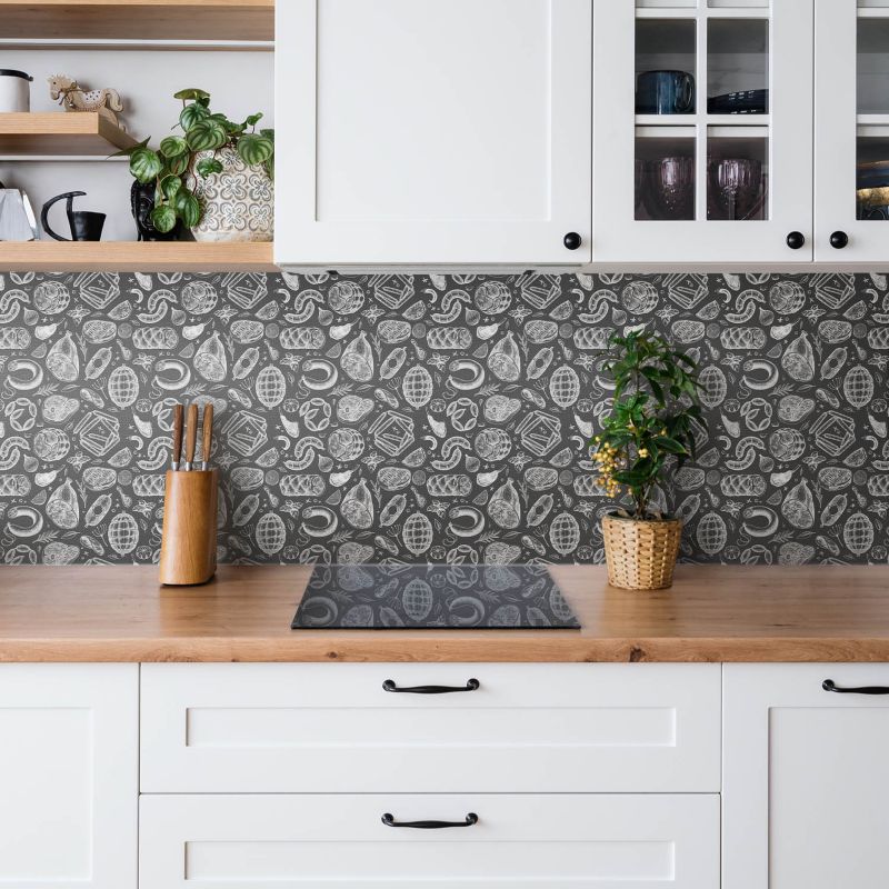 Panel samoprzylepny Tulup 100x50 cm Rysunkowy motyw jedzenia 1 szt. II