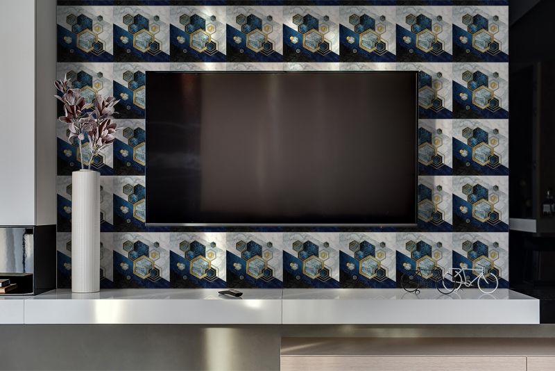Panel samoprzylepny Tulup 100x50 cm Streszczenie sześciokąty 1 szt.