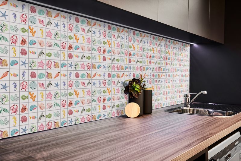 Panel samoprzylepny Tulup 100x50 cm Stworzenie morskie 1 szt.