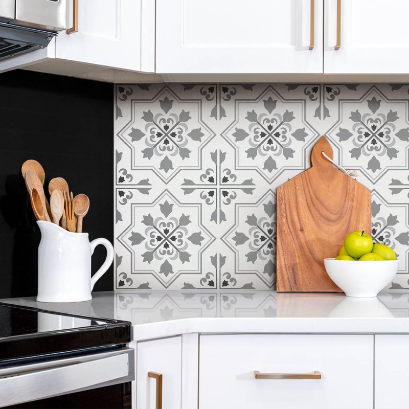 Panel samoprzylepny Tulup 100x50 cm Szary ornament 1 szt.