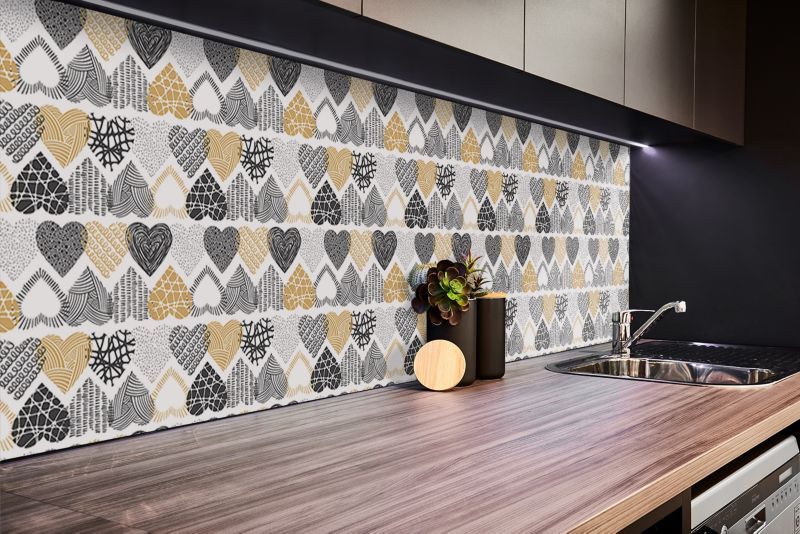 Panel samoprzylepny Tulup 100x50 cm Układ serc 1 szt.