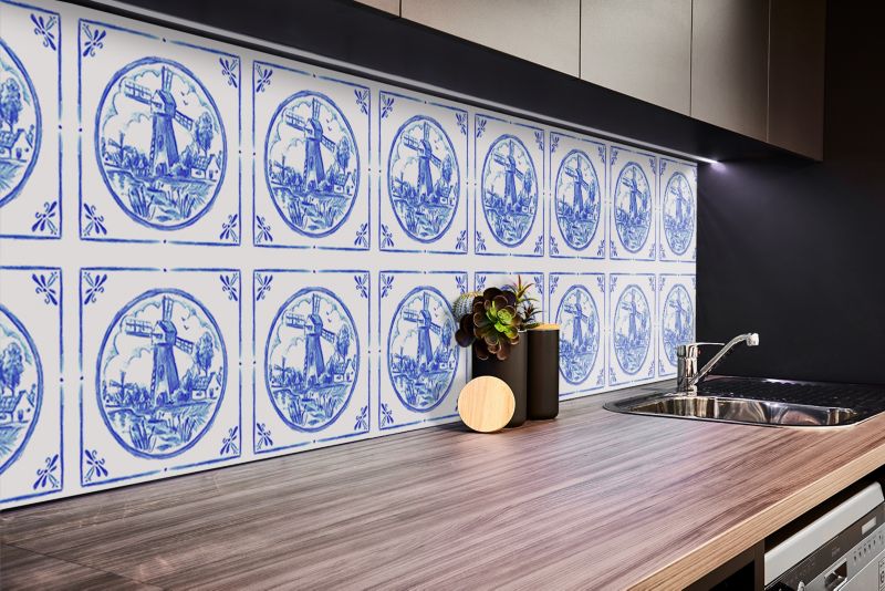 Panel samoprzylepny Tulup 100x50 cm W stylu Azulejo 1 szt.