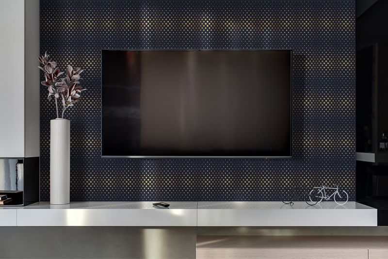 Panel samoprzylepny Tulup 100x50 cm Złote kropki 1 szt.