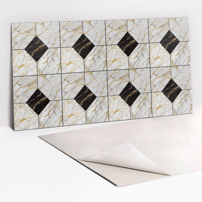 Panel samoprzylepny Tulup 100x50 cm Złote żyłki marmuru 1 szt.