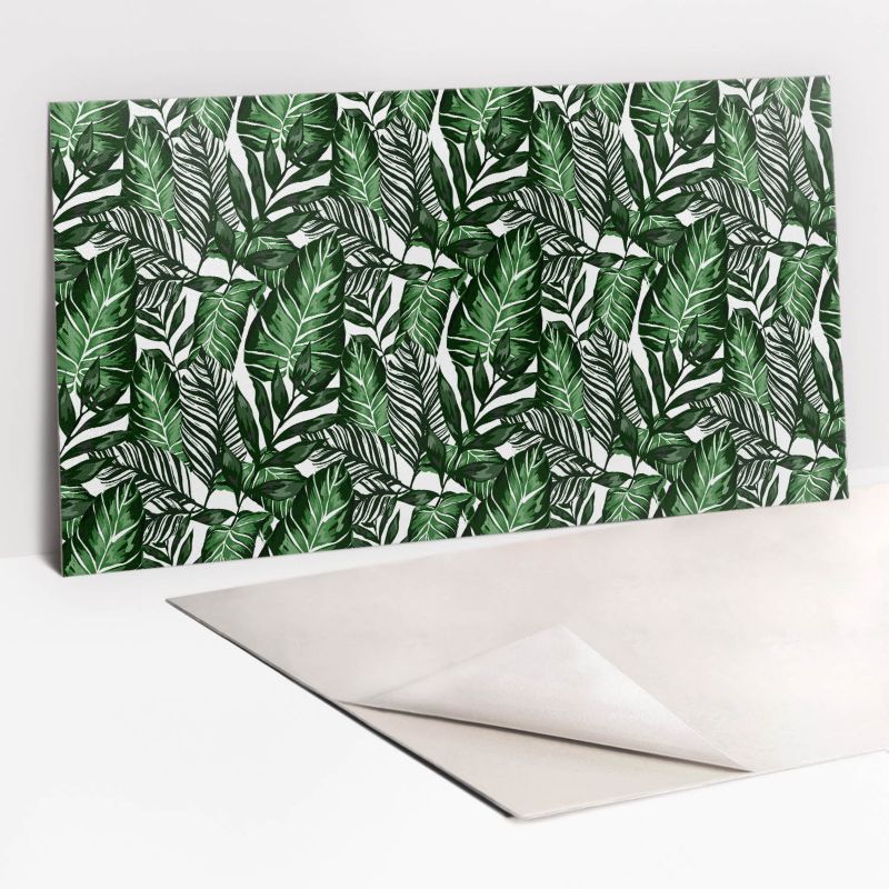 Panel samoprzylepny Tulup 100x50 cm Zielone liście 1 szt.