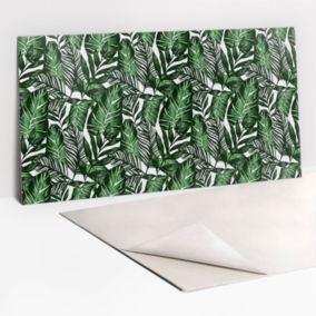Panel samoprzylepny Tulup 100x50 cm Zielone liście 1 szt.