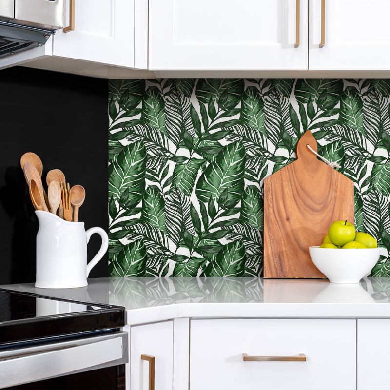 Panel samoprzylepny Tulup 100x50 cm Zielone liście 1 szt.