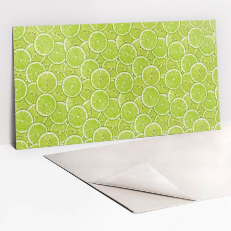 Panel samoprzylepny Tulup 100x50 cm Zielone plastry limonki 1 szt.