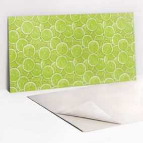 Panel samoprzylepny Tulup 100x50 cm Zielone plastry limonki 1 szt.